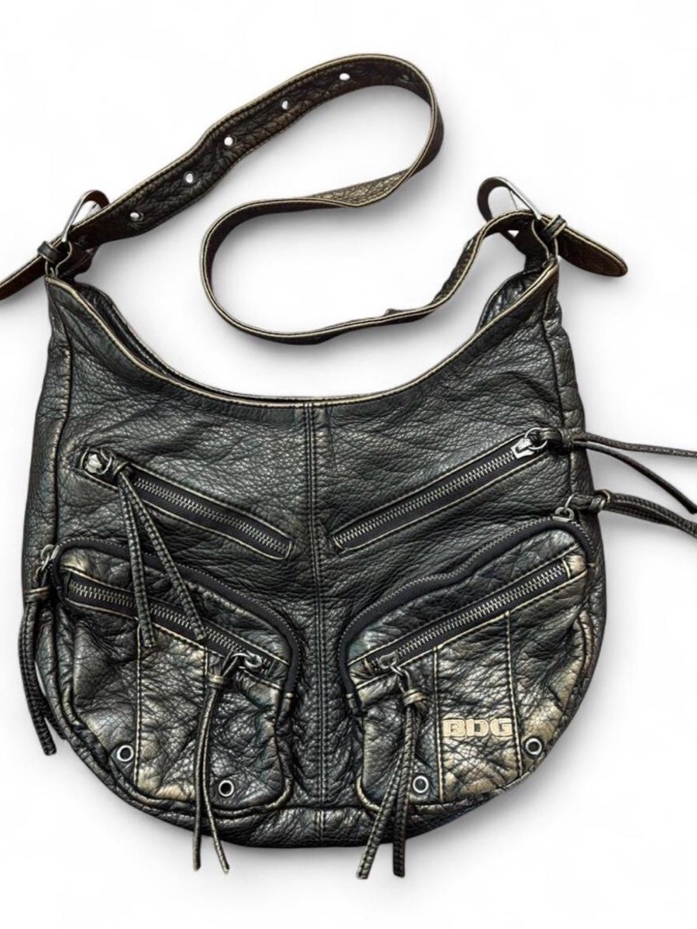 BDG Faux Leather Utility Slouch Bag